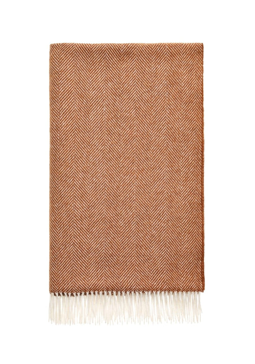 Harriet's Soft Amber British Merino Wool Throw Blanket