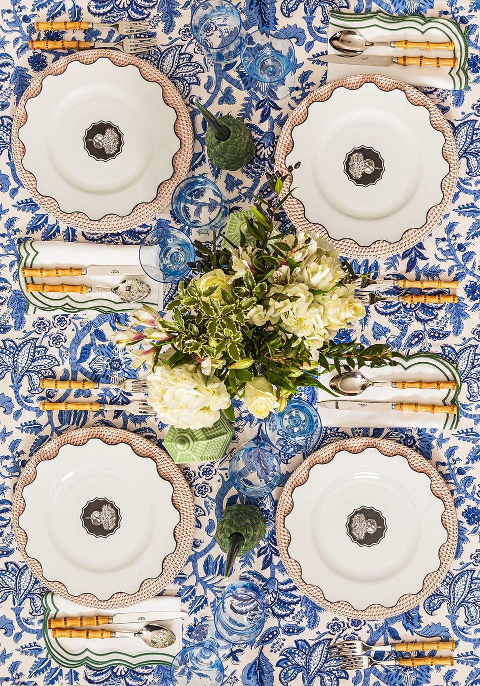 Herbariae by Christian Lacroix Scalloped Dinner Plate - Set of 4 - Casa by Josephine Jenno