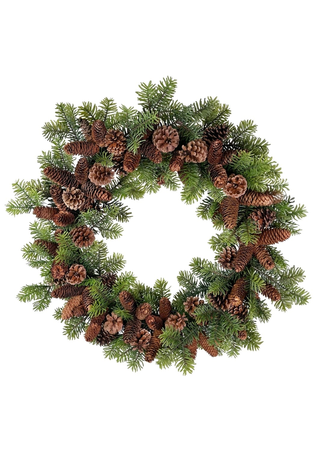 Holly Frosted Pine Wreath