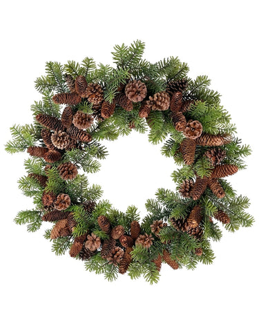 Holly Frosted Pine Wreath