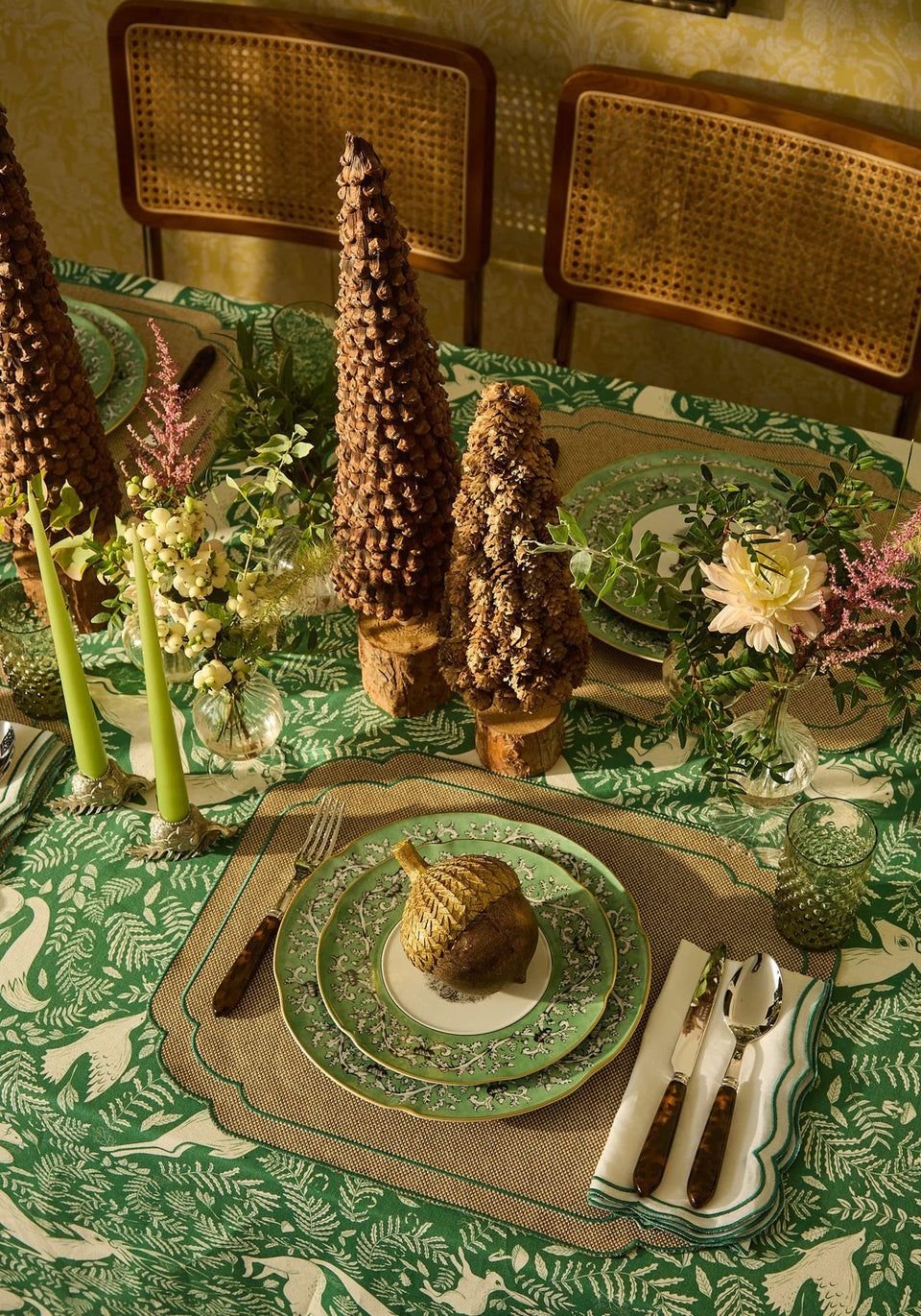 Holly Pinecone Christmas Tree