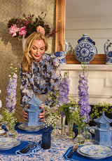 Antoinette Feathered Delft Peacock - Set of 2