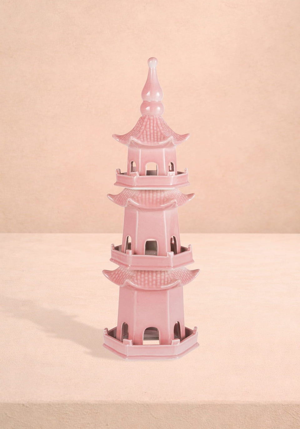 Chinoiserie Rose Pagoda in Blush Pink