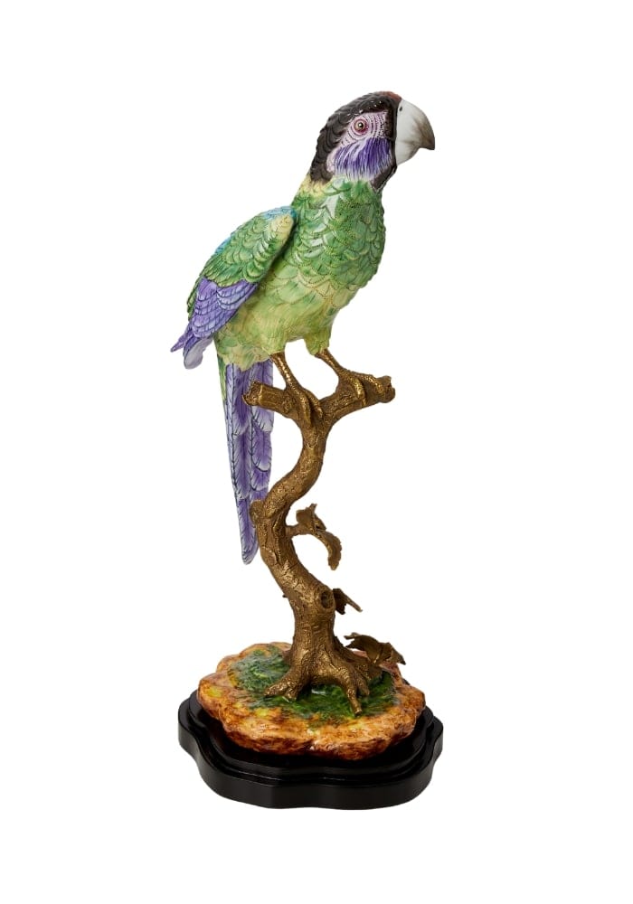 Copacabana, The Second Hottest Bird North of Havana - Green Left Sided Porcelain Parrot