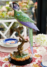 Copacabana, The Second Hottest Bird North of Havana - Green Left Sided Porcelain Parrot