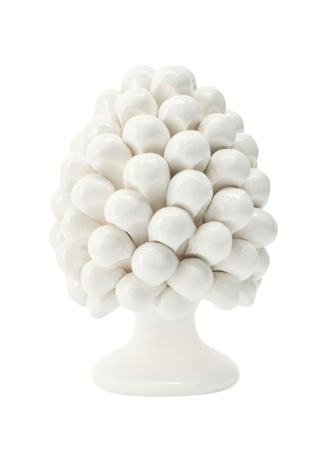 Evelyn White Ceramic Pine Cone