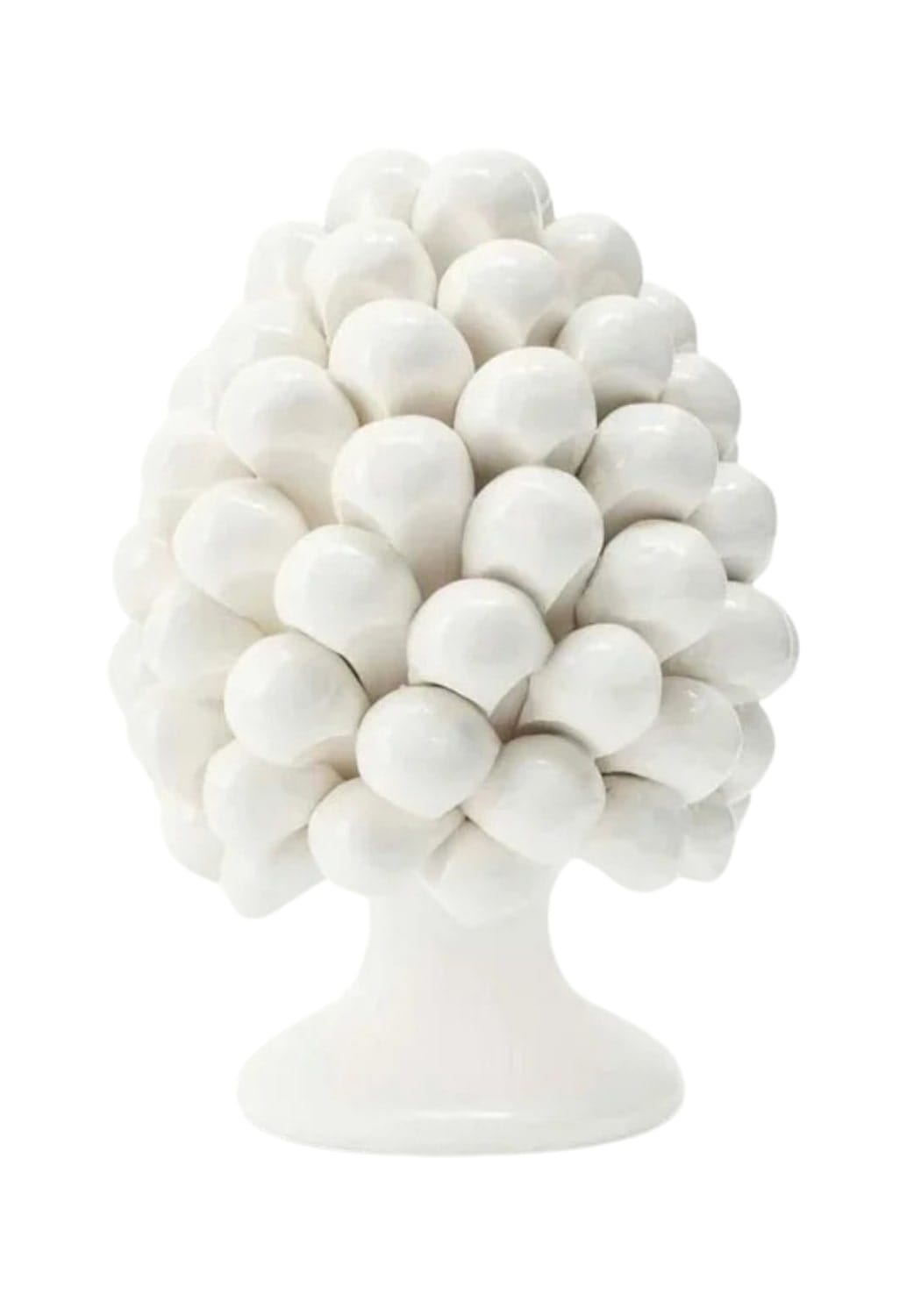 Evelyn White Ceramic Pine Cone