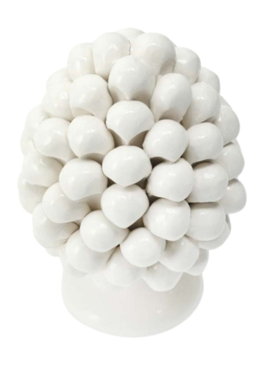 Evelyn White Ceramic Pine Cone