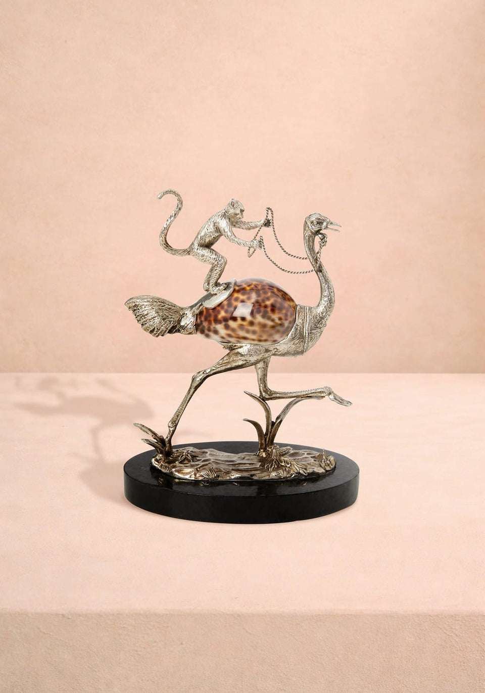 Home Decor Saharan Dreams (Monkey On An Ostrich) Sculpture