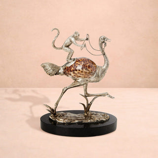 Home Decor Saharan Dreams (Monkey On An Ostrich) Sculpture