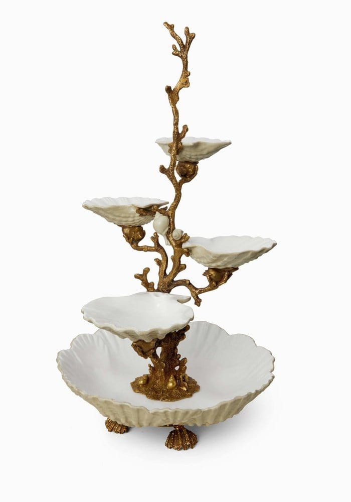Venus After Botticelli - Tiered Shell Serving Piece