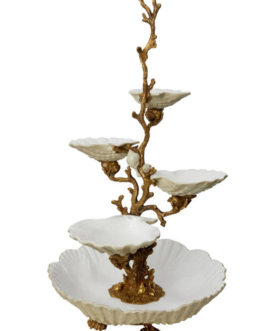 Venus After Botticelli - Tiered Shell Serving Piece