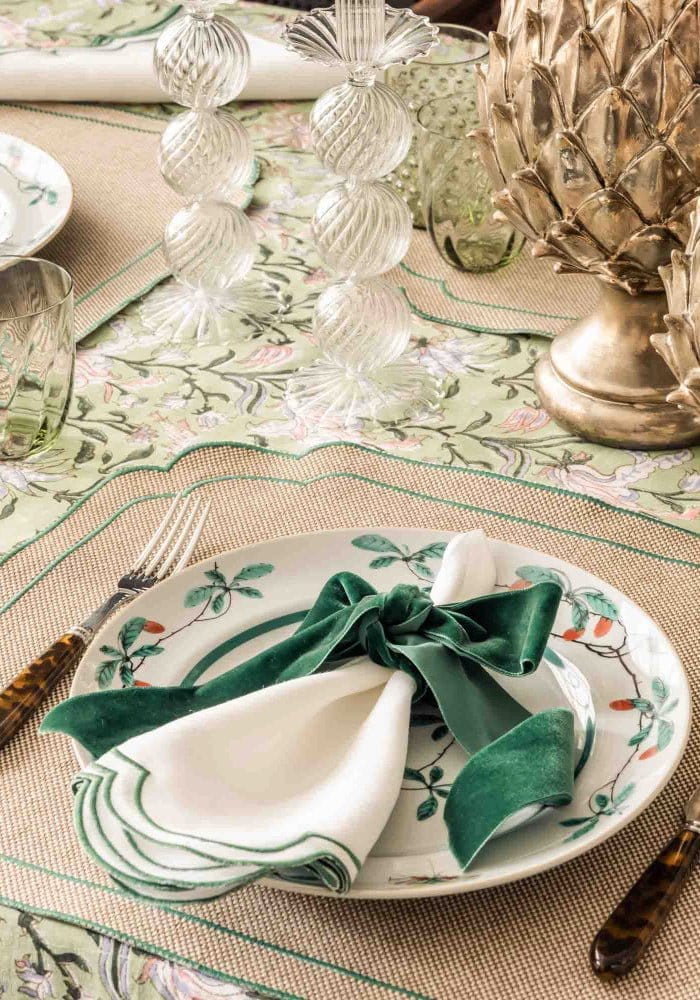 Hortensia Green Napkins - Set of 4 - Casa by Josephine Jenno