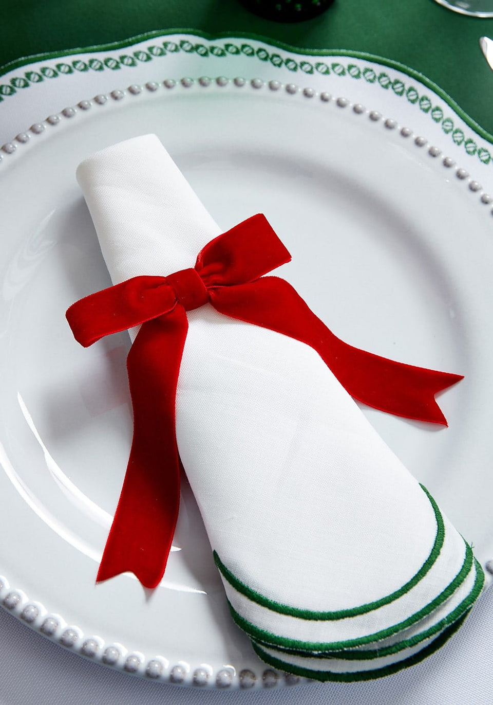 Hortensia Green Napkins - Set of 4 - Casa by Josephine Jenno