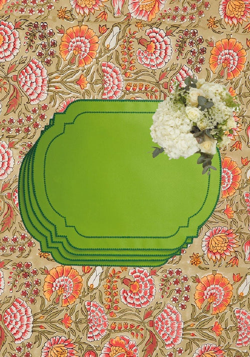Hortensia Green Placemats - Set of 4