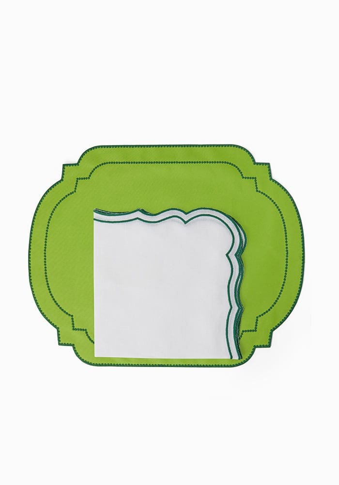 Hortensia Green Placemats - Set of 4 - Casa by Josephine Jenno