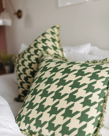 Houndstooth Cotton Cushion Cover