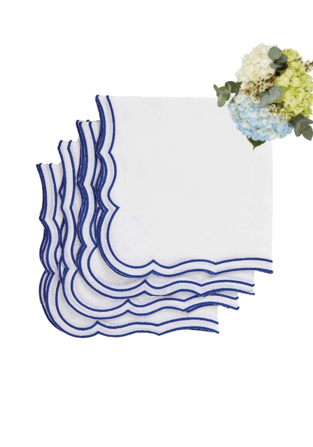 I'm a Fan Blue and White Napkins - Set of 4 - Casa by Josephine Jenno