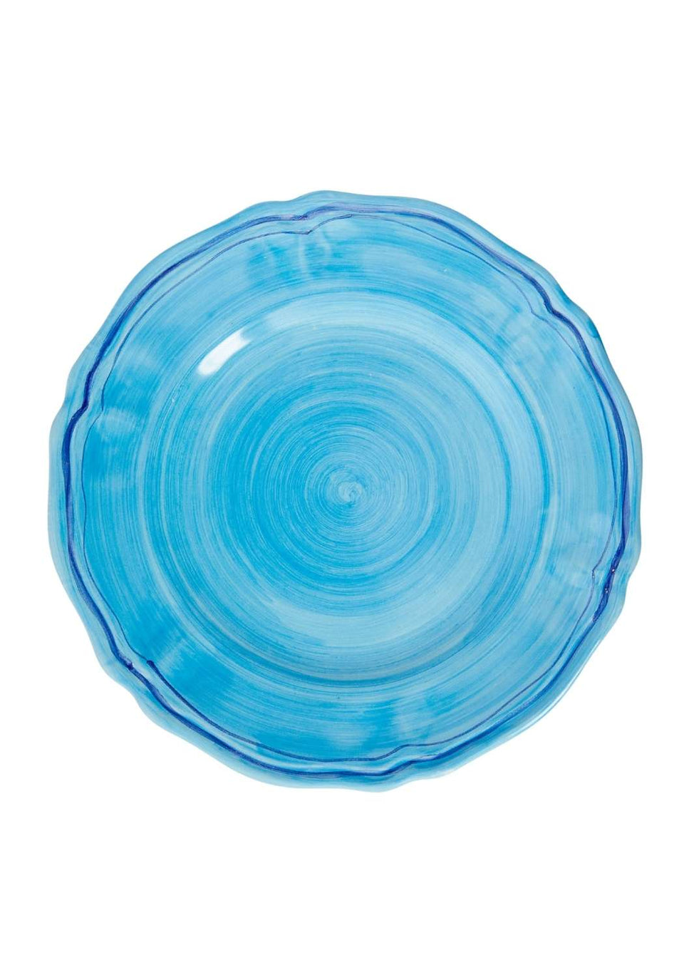 Italian Hand Painted Stoneware Plates Blue - Set of 4 - Casa by Josephine Jenno