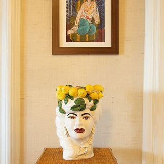 Italian Woman with Lemons Vase Moro Head - Casa by Josephine Jenno