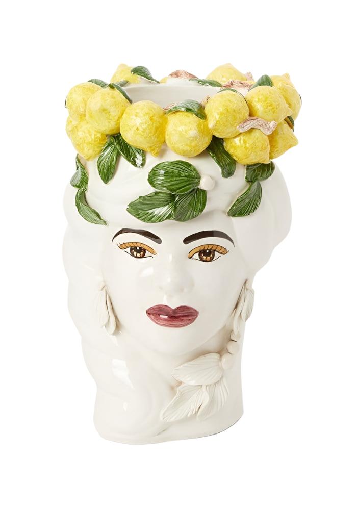Italian Woman with Lemons Vase Moro Head - Casa by Josephine Jenno