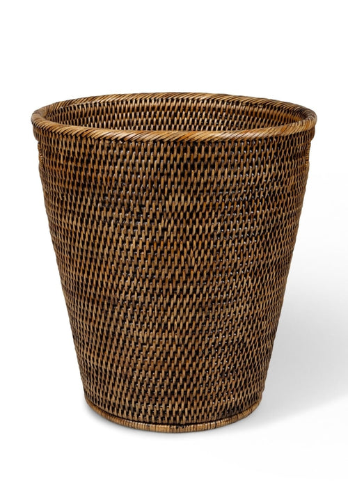 Jane's Woven Rattan Rubbish Basket