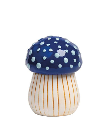 Blue Mushroom For Storage Jar