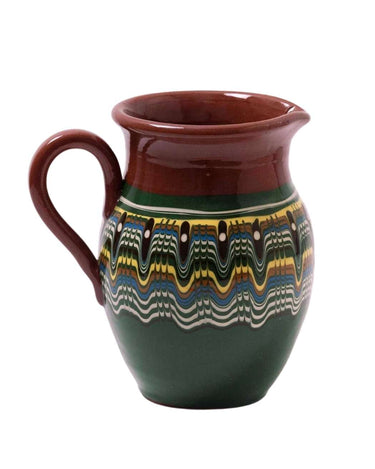 Bulgarian Pottery Green Jug