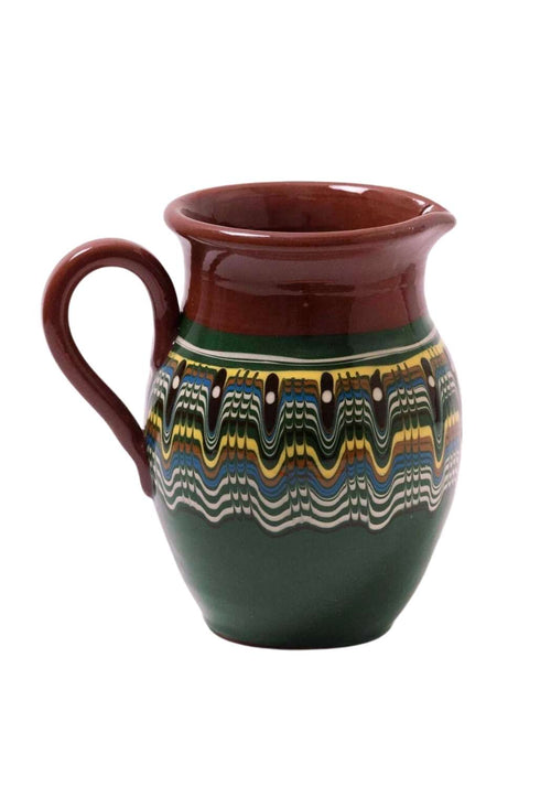 Bulgarian Pottery Green Jug