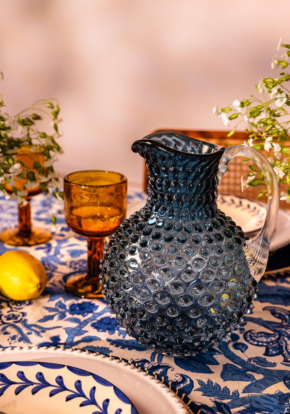 Jug Cornflower Blue Dew Drop Large Jug 2L