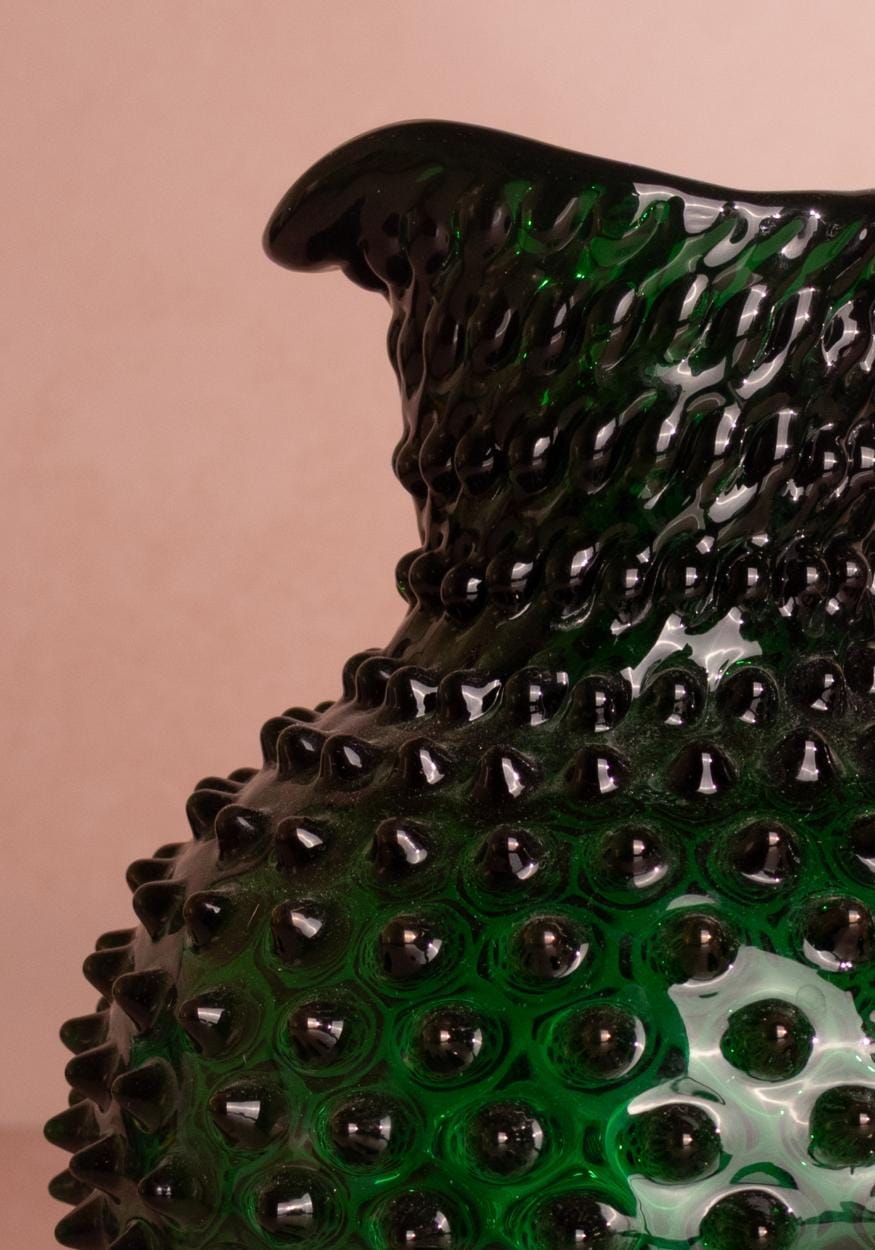 Dark Green Hobnail Large Jug 2L