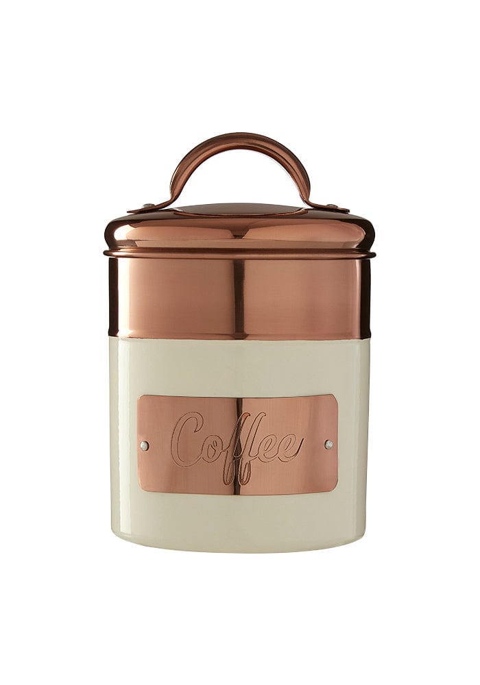 Georgina Two-toned Coffee Canister - Gold and Cream