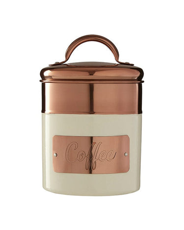 Georgina Two-toned Kitchen Cannisters in Gold and Cream