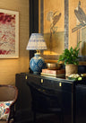 Ceramic Ikat Dakari Table Lamp, Blue