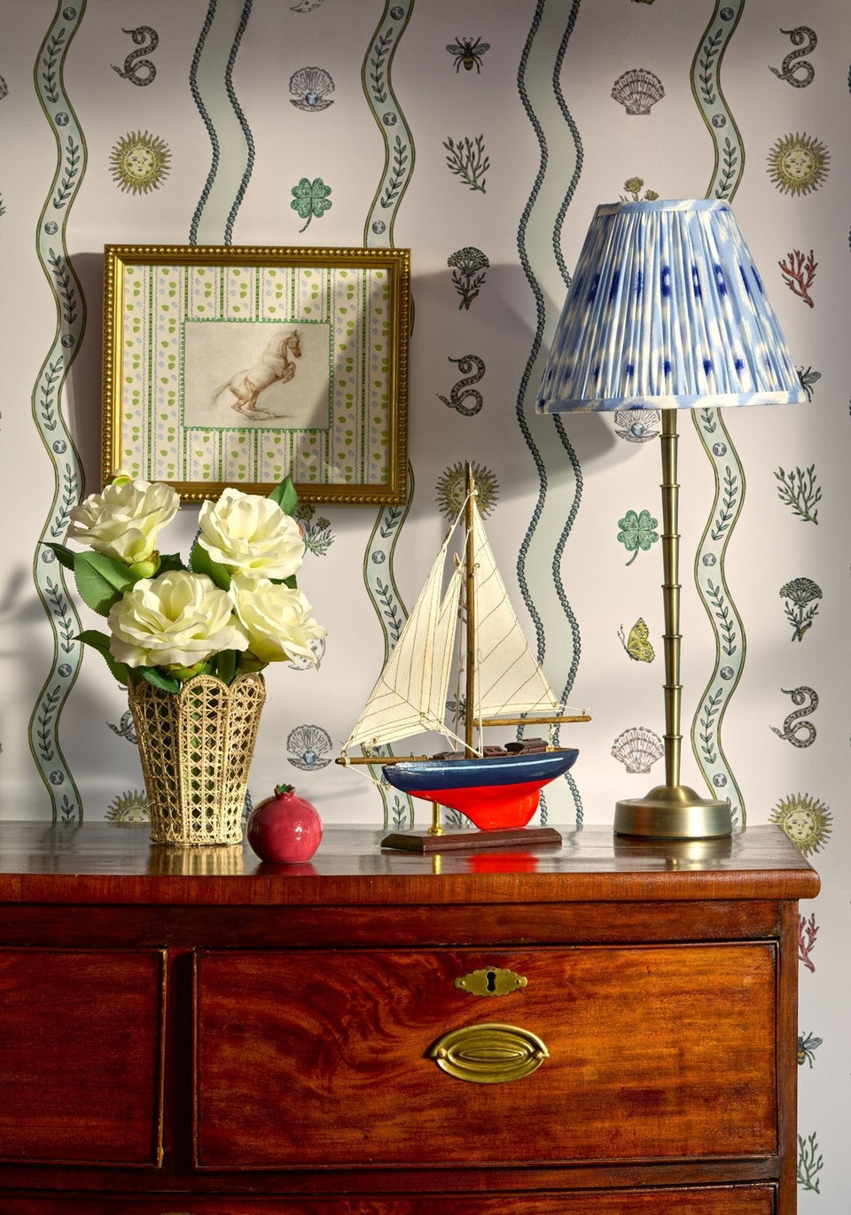 Large Brass Wyman Rechargeable Table Lamp
