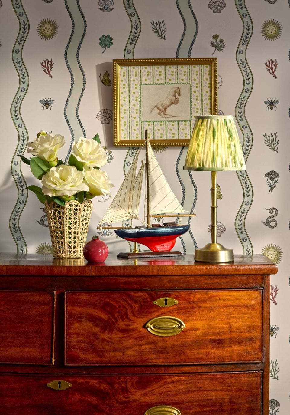 Small Brass Wyman Rechargeable Table Lamp