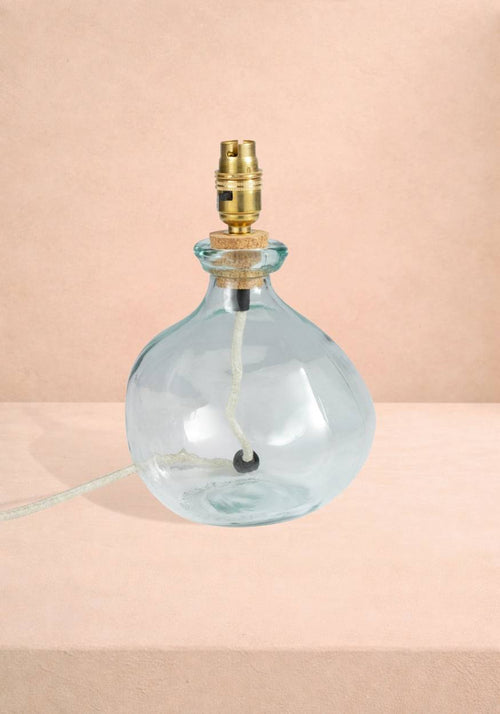 Tabitha Glass Table Lamp Base - Clear