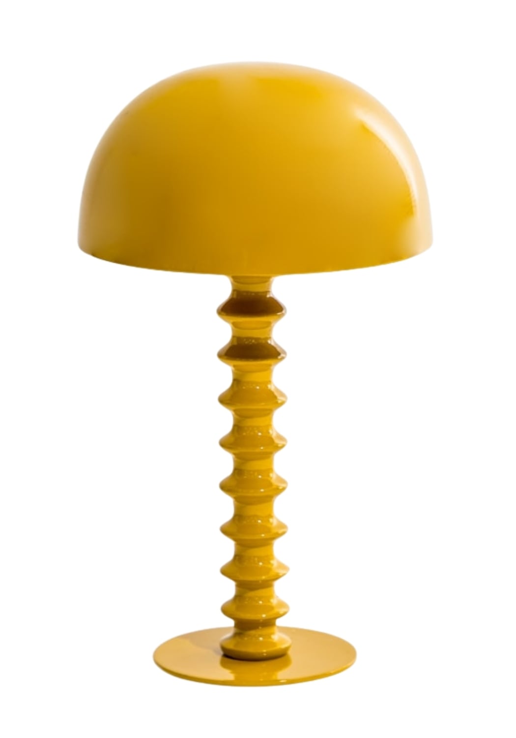 Mustard Yellow Large Ribbed Table Lamp