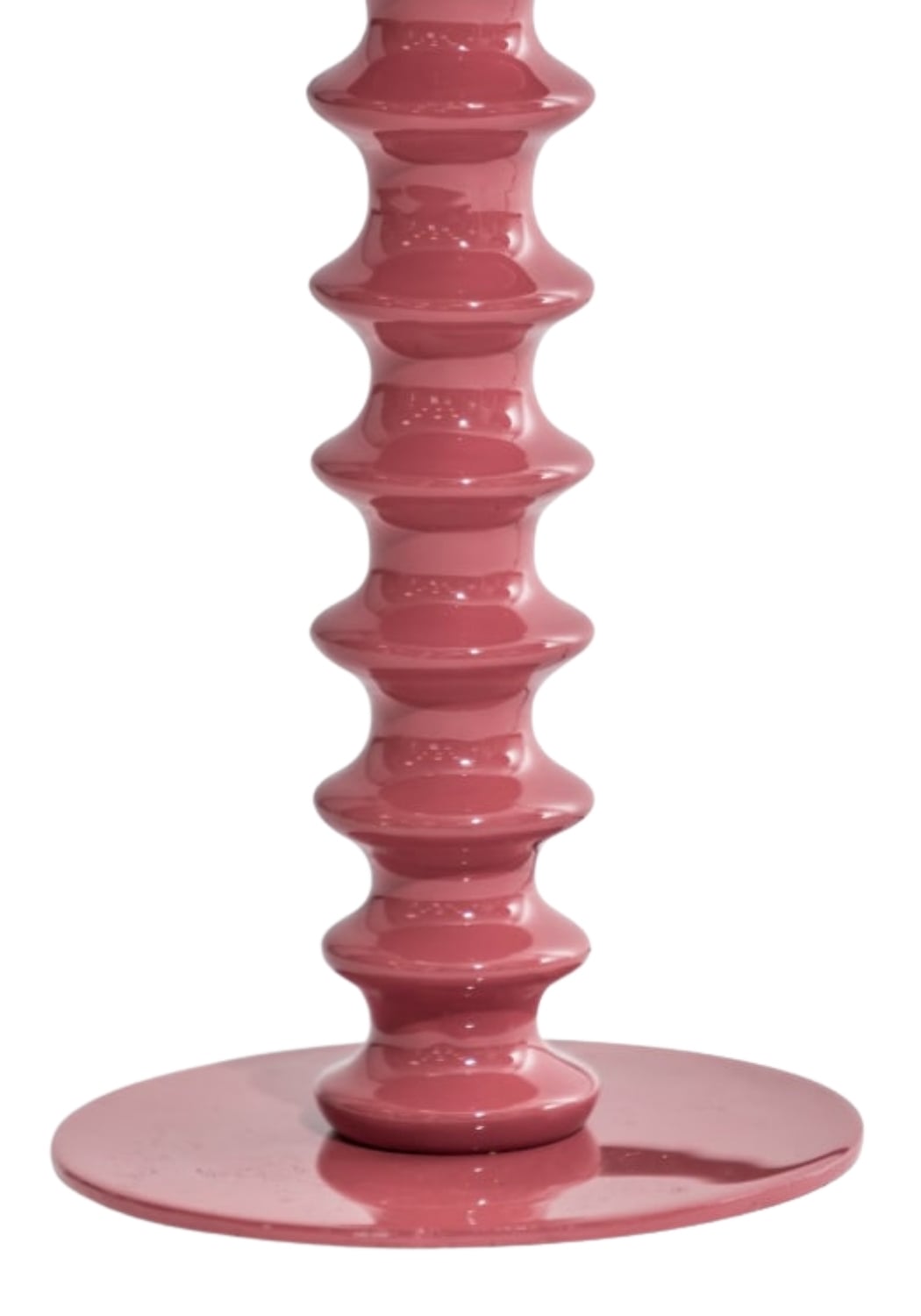 Terracotta Pink Large Ribbed Table Lamp