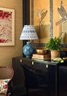 Ikat Cotton Lampshade, Blue