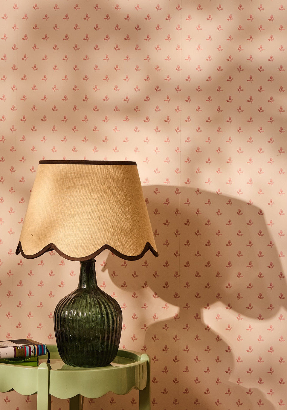 Lampshade Large (40cm) Chocolate Brown Jute Scallop Lampshade