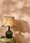 Green Petal Jute Scallop Lampshade