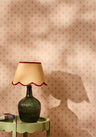 Sweet Red Trim Scalloped Lampshade