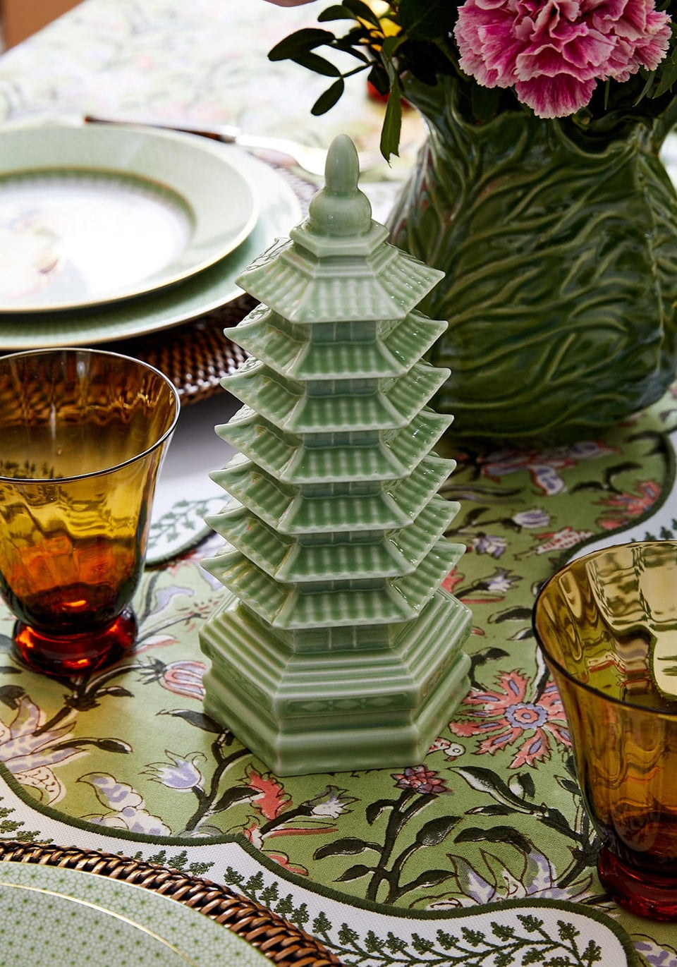 Large Cabbage Vintage Inspired Vase - Casa by Josephine Jenno