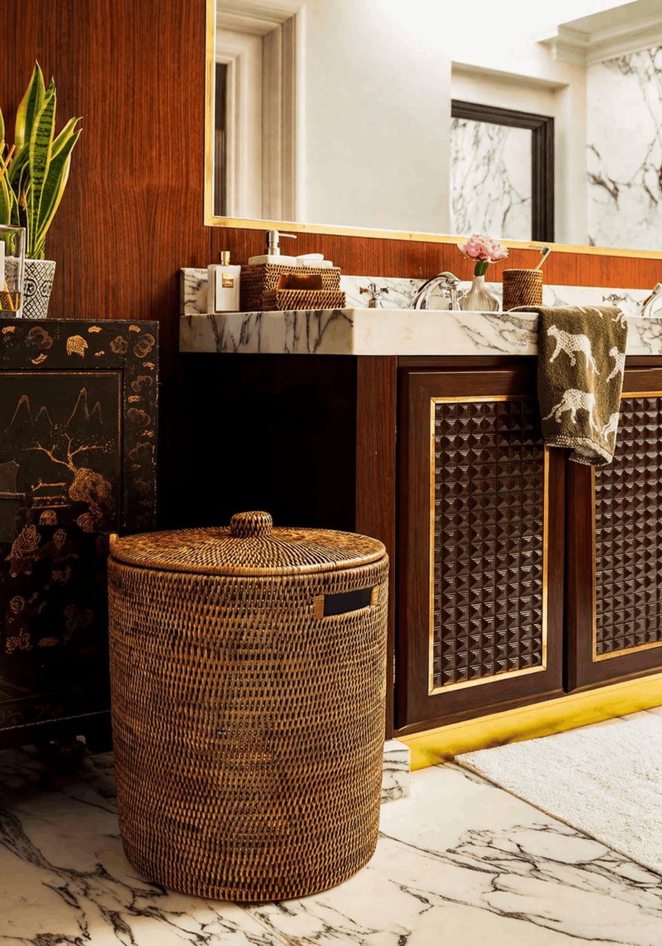 Handwoven Luxe Washing Hamper