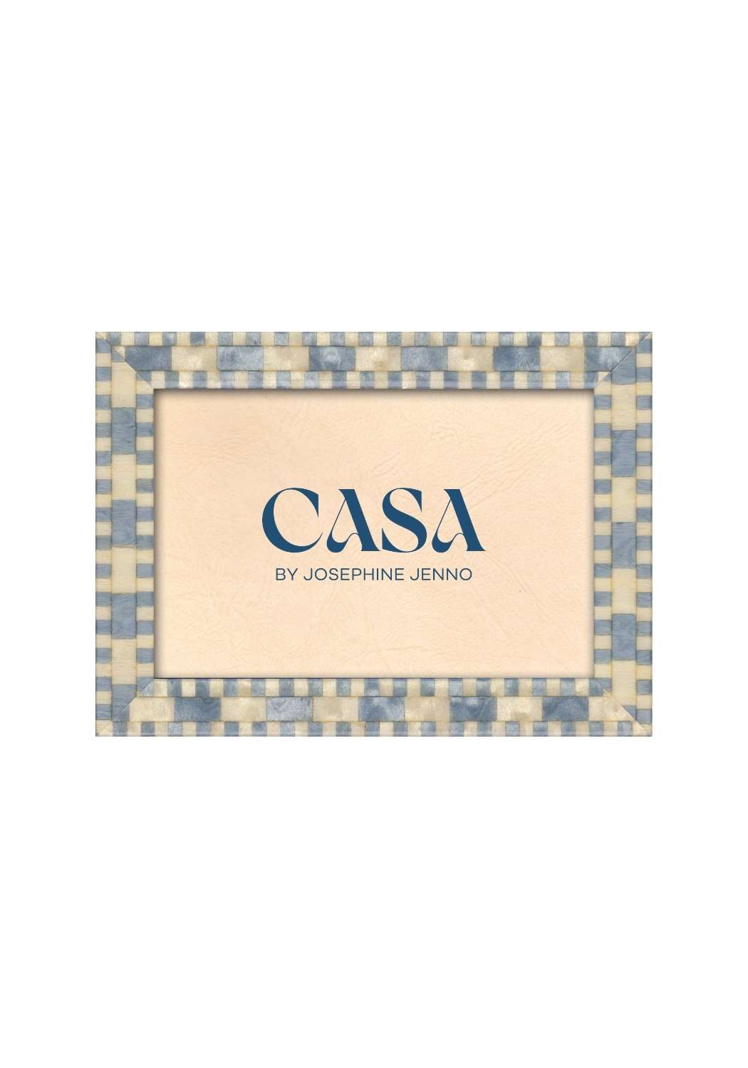 Light Blue Mosaic Marquetry Photo Frame 6x4" - Casa by Josephine Jenno