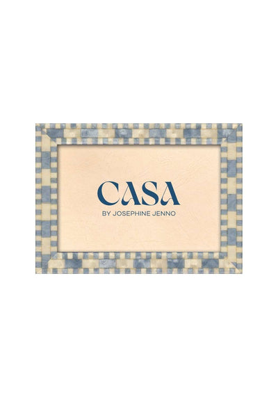 Light Blue Mosaic Marquetry Photo Frame 6x4"