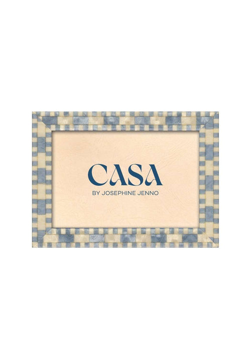 Light Blue Mosaic Marquetry Photo Frame 6x4