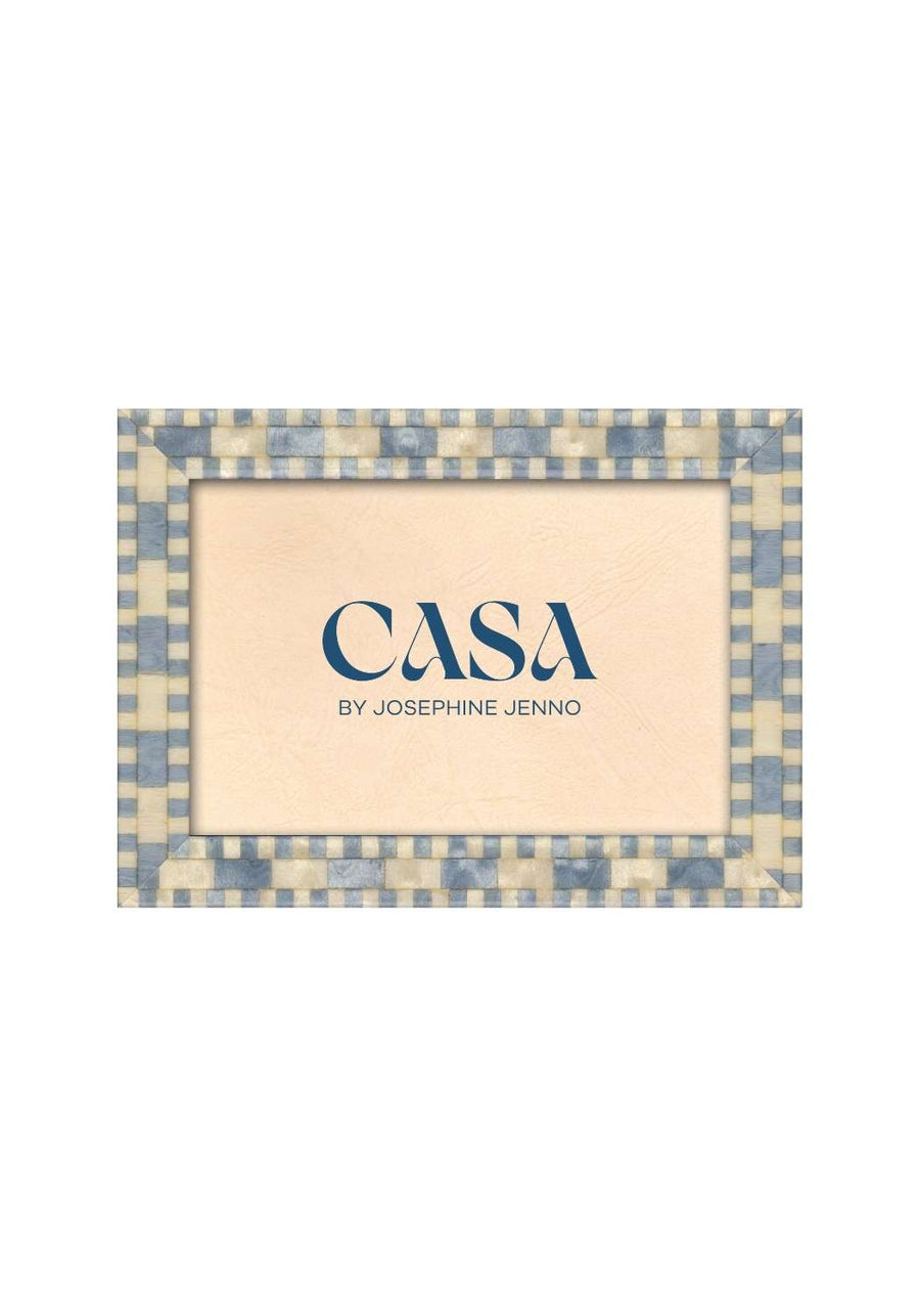 Light Blue Mosaic Marquetry Photo Frame 6x4