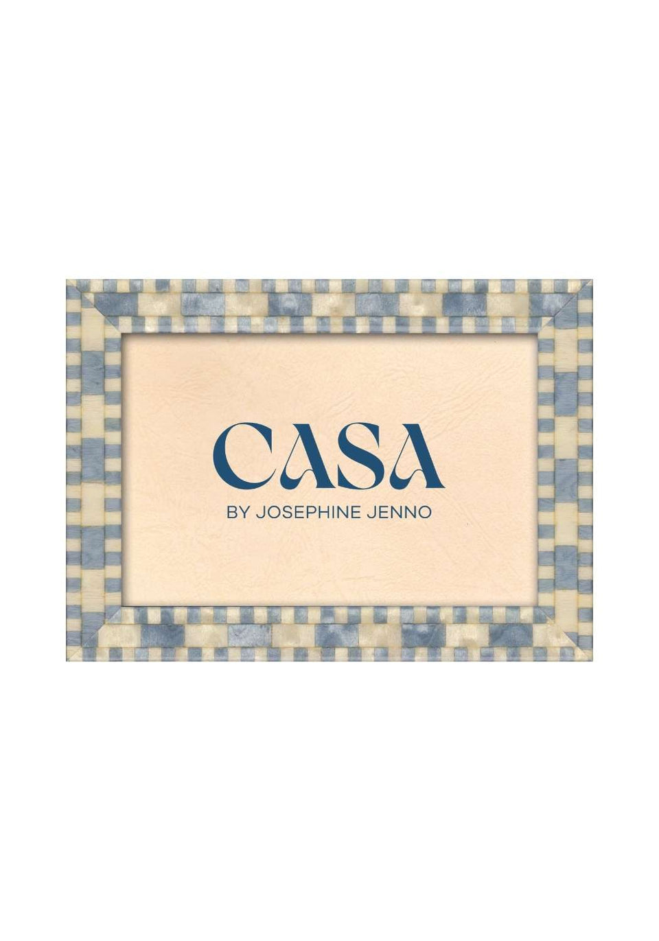 Light Blue Mosaic Marquetry Photo Frame 7x5" - Casa by Josephine Jenno